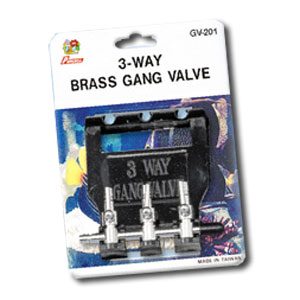 Brass Gang Valve 3way With Hanger
