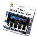 Brass Gang Valve 5way With Hanger