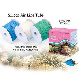 Silicone Air Tubing 100m Clear/blue/green