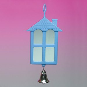 2 Sided House Shape Mirror W/bell