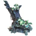 Resin Tree Stump W/plants 29 X 17 X 30cm