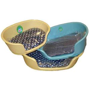 Plastic Dog Bed W/cushion 47cm