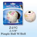 Rubber Pimple Ball With bell 2.75"