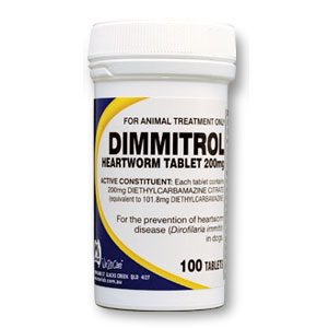 Fido's Dimmitrol Heartworm Tabs 200mg 100's