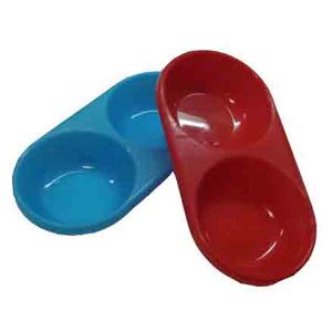 Plastic Double Dog/cat Sml Bowl